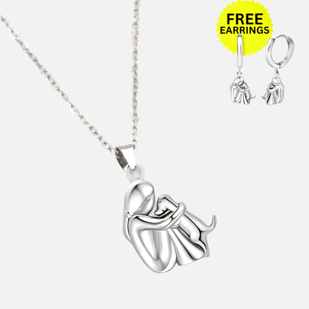 Ametis – Elegant Hug Pendant with Matching Earrings – Limited Time Just for You