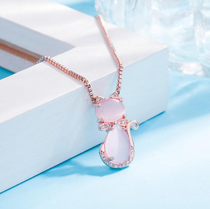 Charming Cat Pendant Necklace