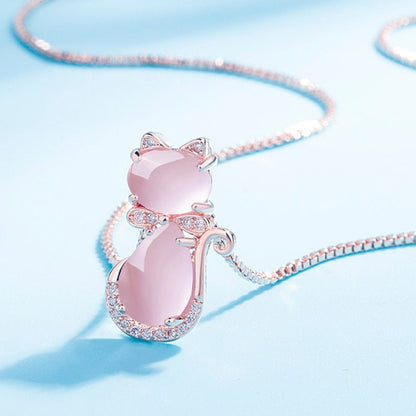 Charming Cat Pendant Necklace
