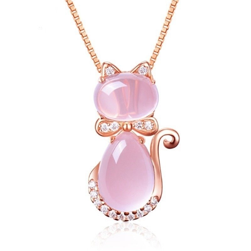 Charming Cat Pendant Necklace