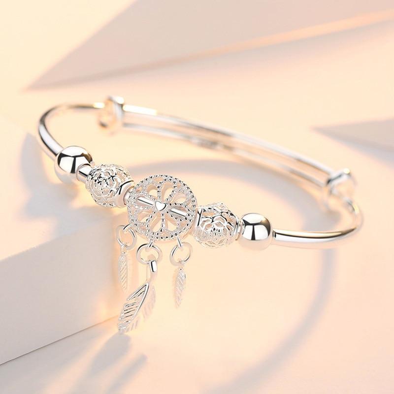 Adjustable Silver Dreamcatcher Bracelet-Westeryn