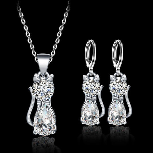 Whimsical Cat Charm Set
