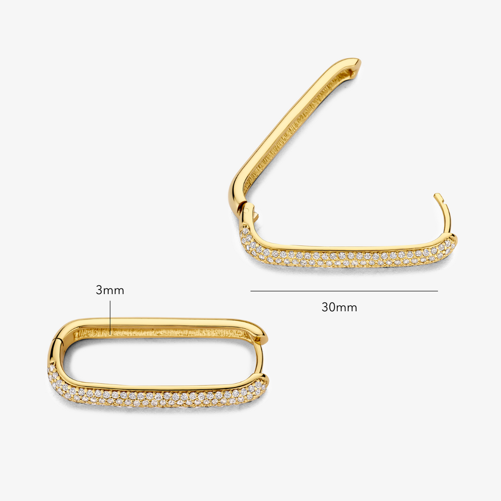 Large Icon Pavé Hoops | Gold-Westeryn