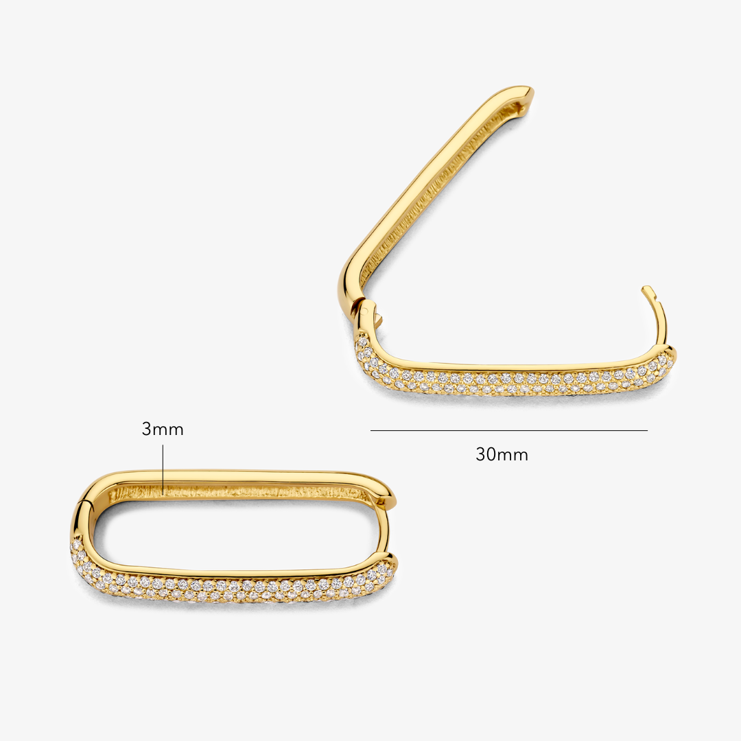 Large Icon Pavé Hoops | Gold-Westeryn