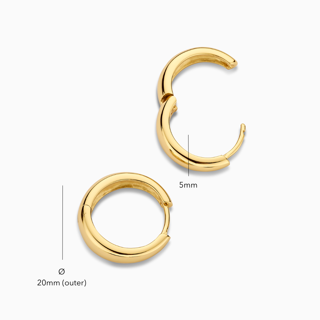 Rue Statement Hoops | Gold-Westeryn