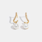 Tam Pearl Wave Earrings-Westeryn