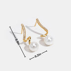Tam Pearl Wave Earrings-Westeryn