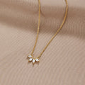 Omelia Crystal Leaf Necklace-Westeryn