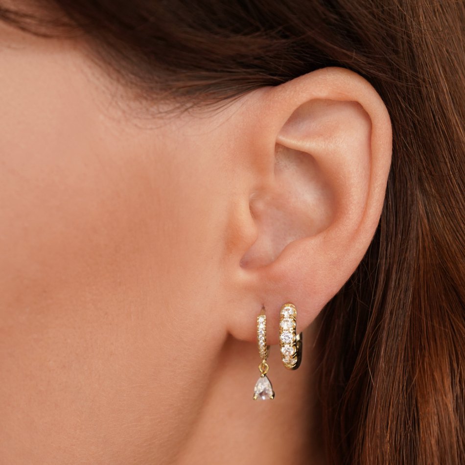 Premium Crystal Gold Earrings-Westeryn