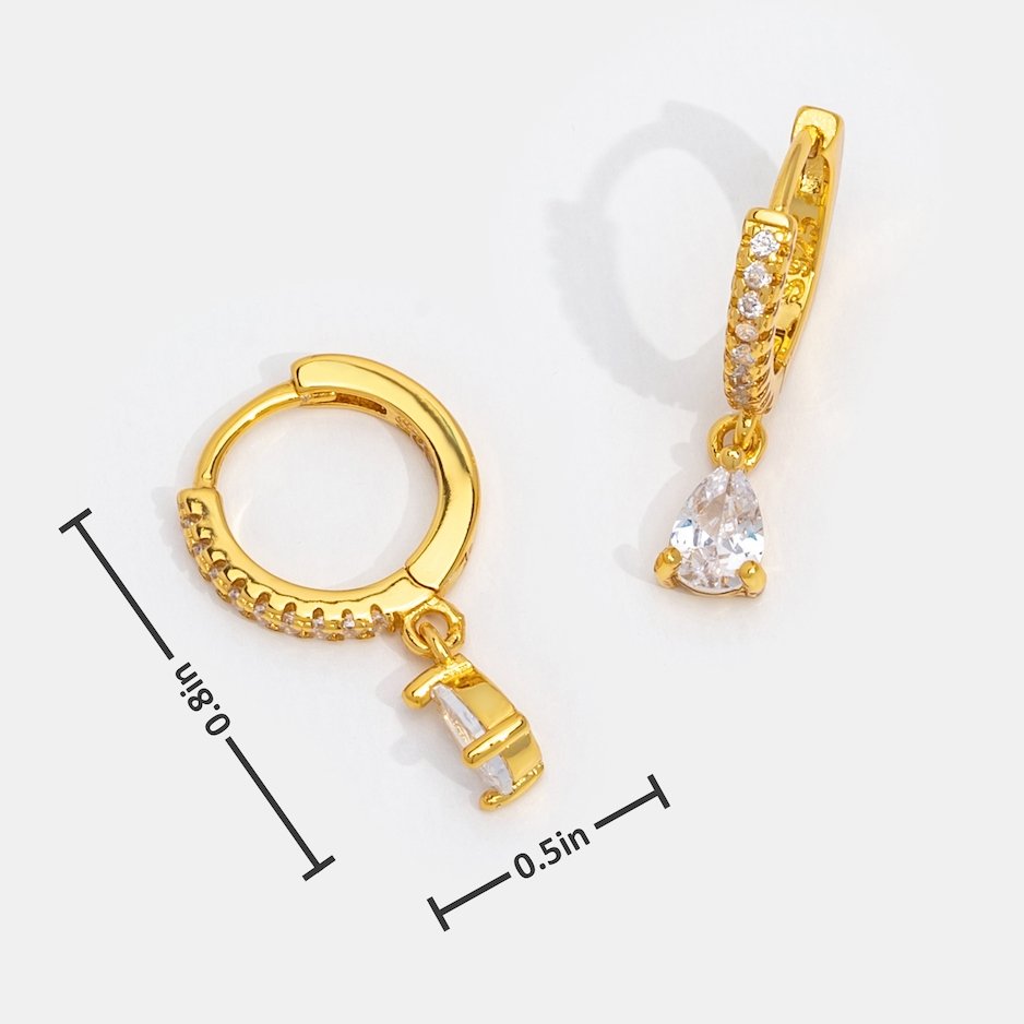 Premium Crystal Gold Earrings-Westeryn