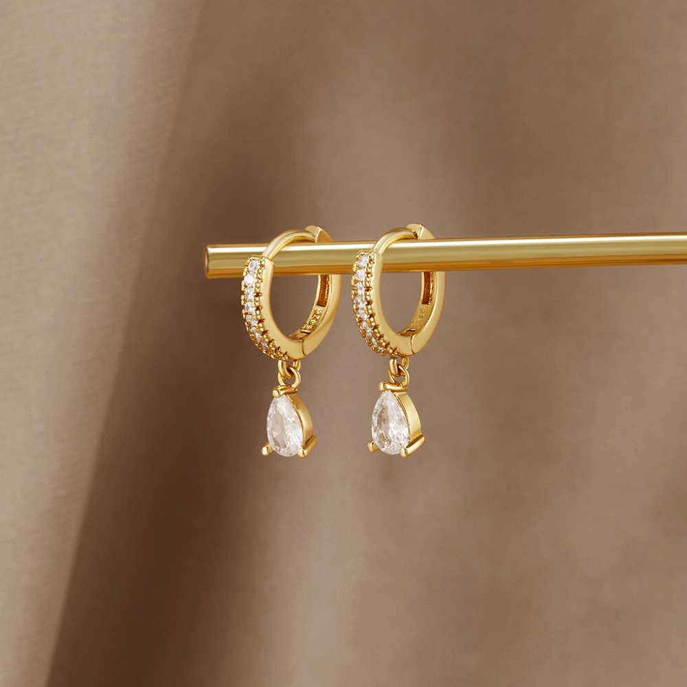 Premium Crystal Gold Earrings-Westeryn
