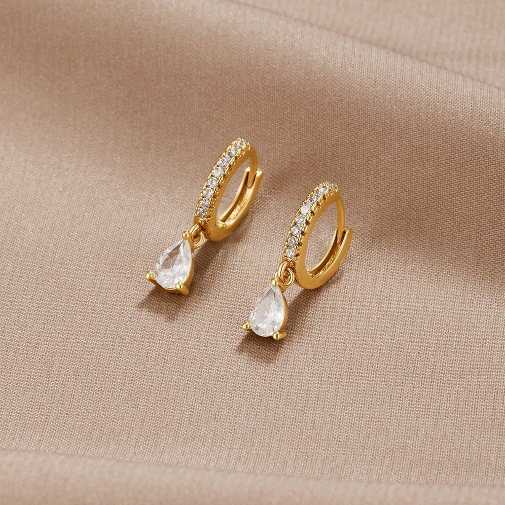 Premium Crystal Gold Earrings-Westeryn