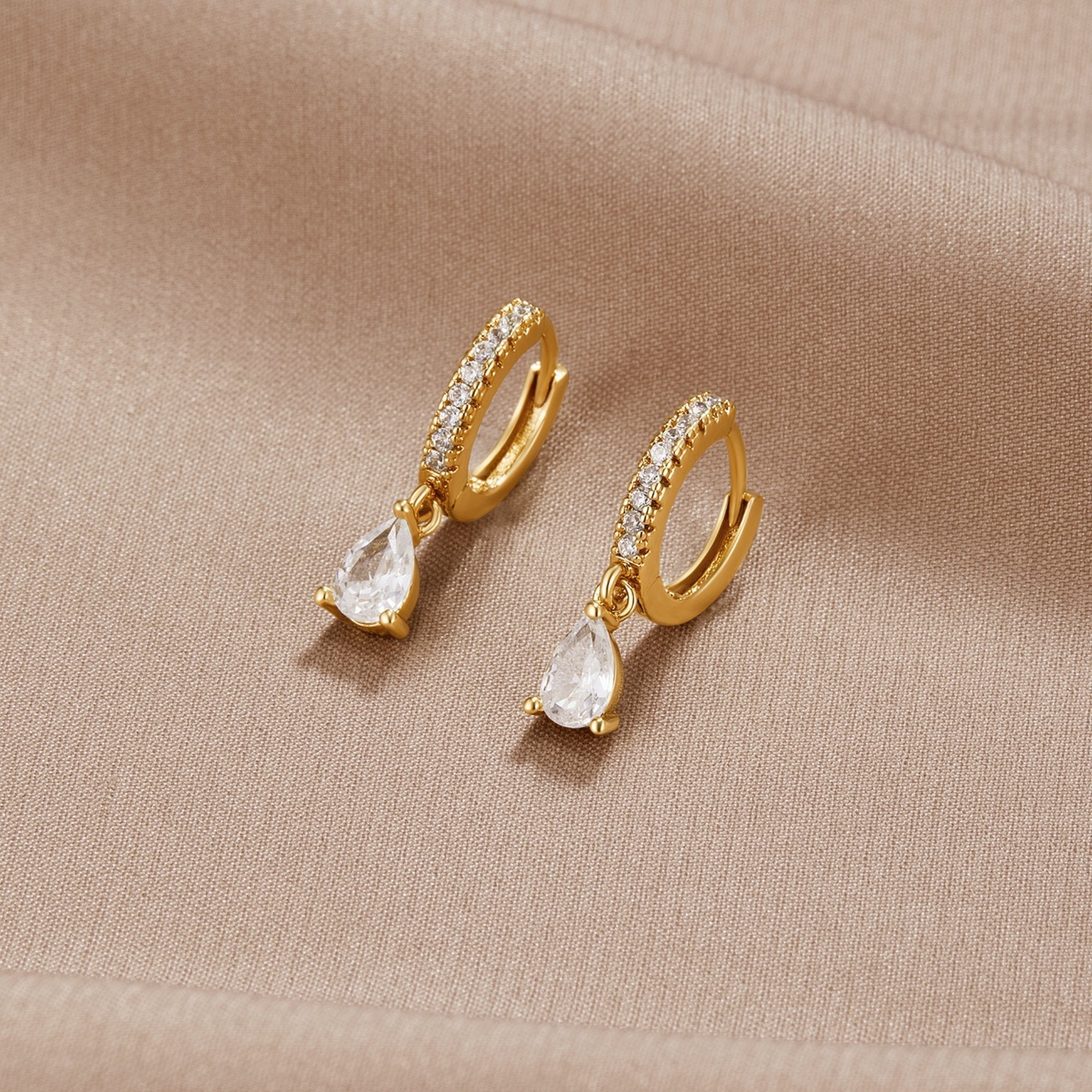 Premium Crystal Gold Earrings-Westeryn