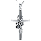 Graceful Paw & Cross Pendant-Westeryn
